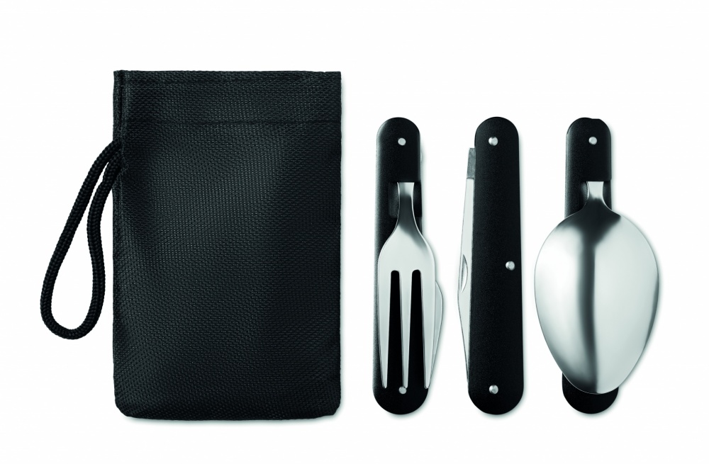 Logo trade promotional giveaways image of: 3-piece camping utensils set