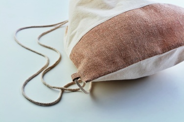 Logotrade promotional product picture of: Drawstring bag w/ jute details