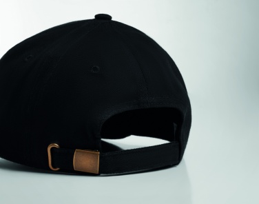 Logo trade promotional giveaways image of: Brushed heavy cotton 6 panel sa
