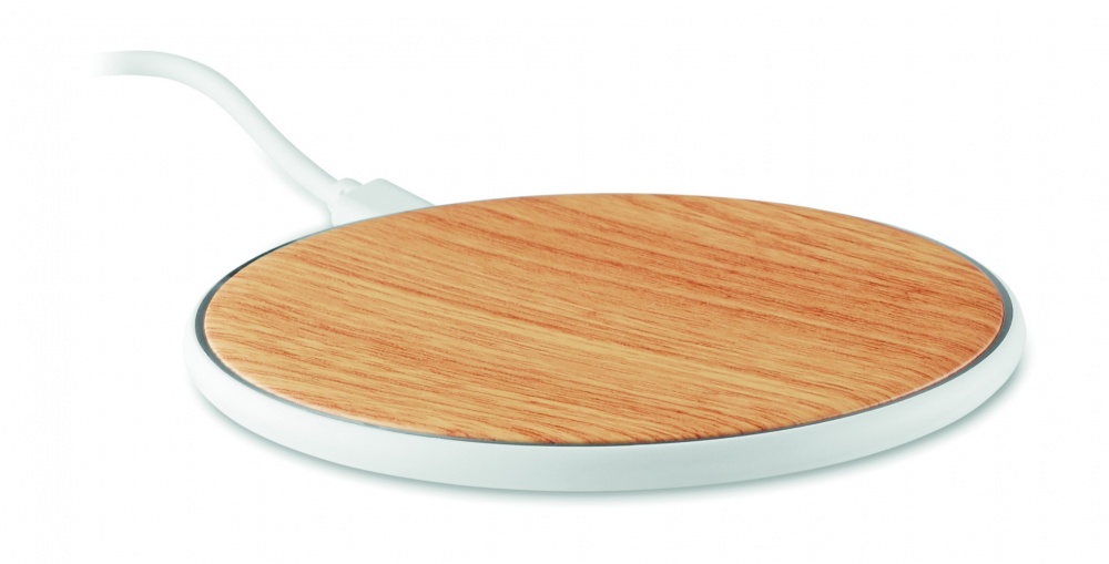 Logo trade business gifts image of: Wireless charger round 5W TISPAD