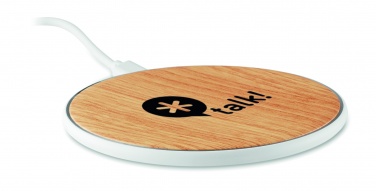 Logo trade business gifts image of: Wireless charger round 5W TISPAD