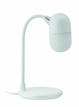 Logo trade promotional merchandise photo of: Wireless charging lamp speaker