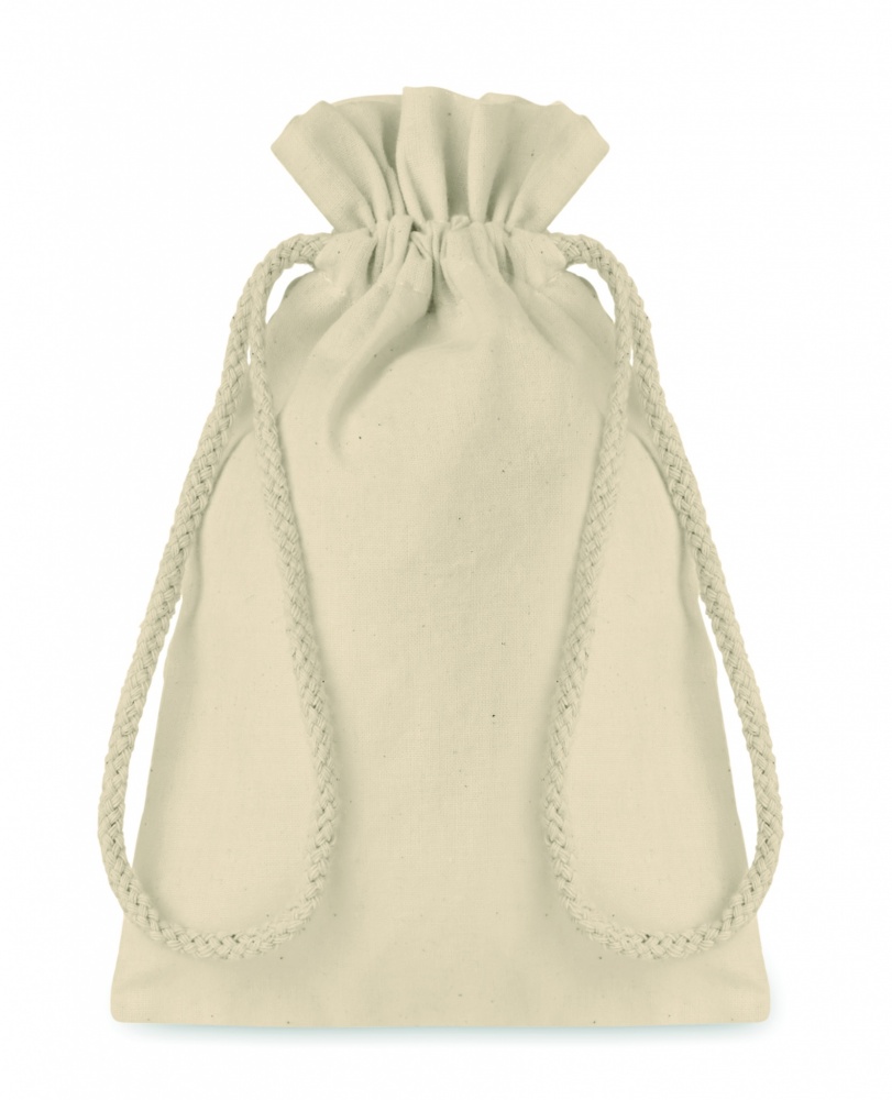 Logo trade promotional merchandise image of: Small Cotton draw cord bag