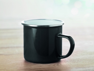 Logo trade promotional merchandise picture of: Metal mug with enamel layer