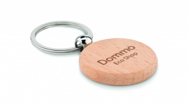 Logotrade advertising product picture of: Round wooden key ring Saldus