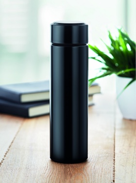 Logo trade promotional merchandise image of: Bottle with touch thermometer