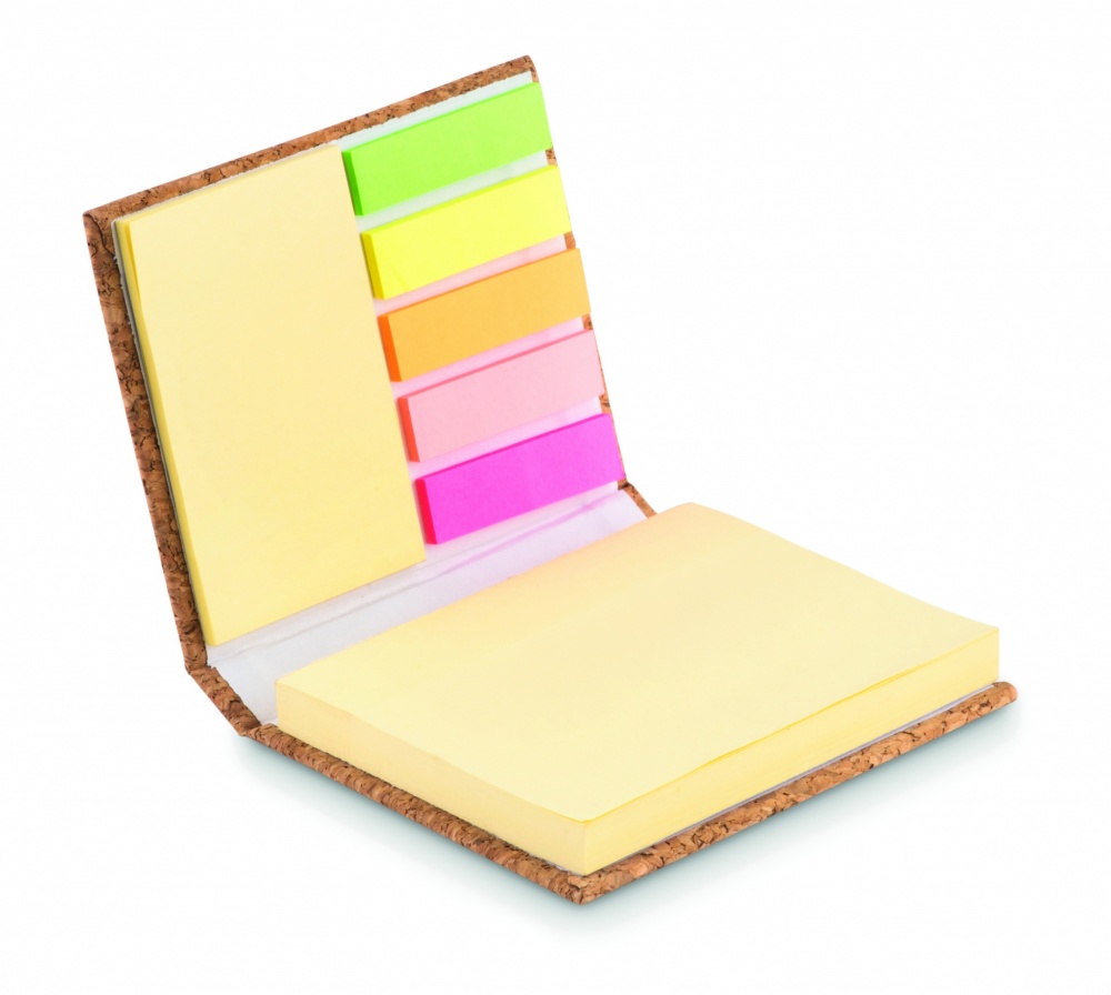 Logotrade promotional product picture of: Cork sticky note memo pad