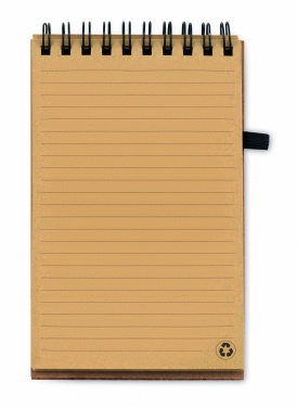 Logo trade advertising products image of: A6 Cork notepad with pen