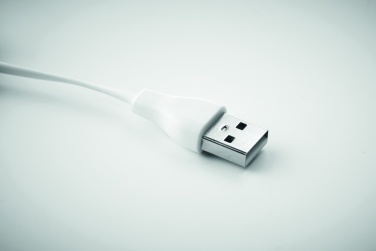 Logo trade promotional items image of: Bamboo 3-in-1 cable