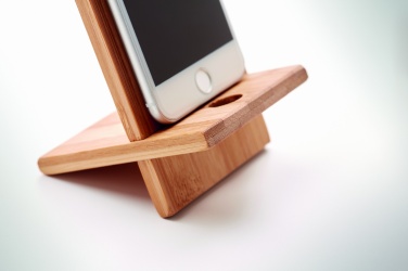 Logotrade promotional merchandise photo of: Bamboo phone stand/ holder WHIPPY