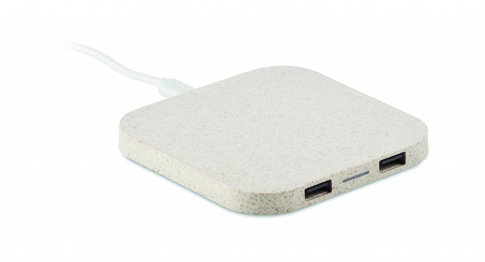Logotrade advertising products photo of: Hub charger wheat straw/ABS 5W