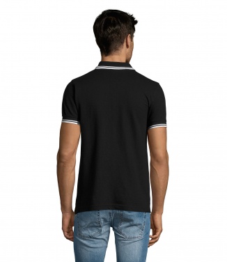 Logo trade business gifts image of: PASADENA men polo 200g
