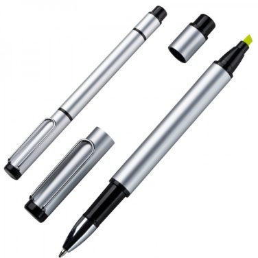 Logo trade promotional giveaways image of: Metal duo pen GETAFE
