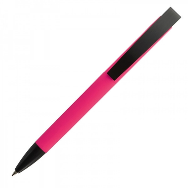 Logo trade promotional gifts image of: Metal ballpen soft touch BRESCIA