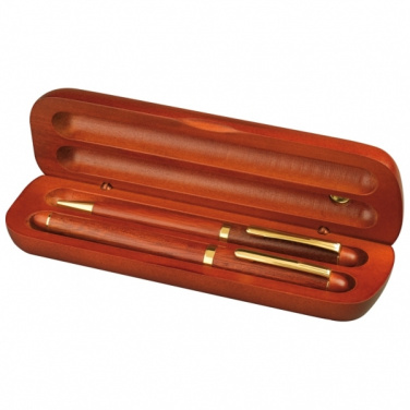 Logotrade corporate gift image of: Rosewood writing set OXFORD