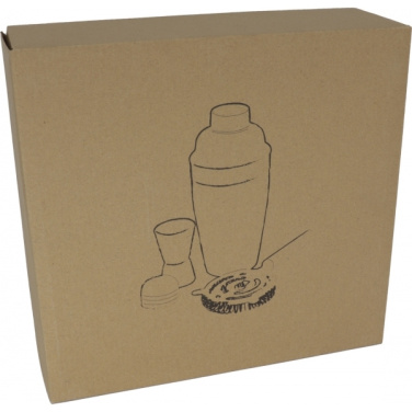 Logo trade promotional gift photo of: Metal cocktail set, 3-piece MESSINA