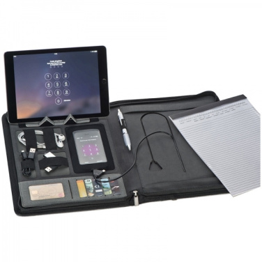 Logo trade business gift photo of: A4 folder with power bank Elda