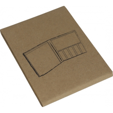 Logo trade promotional merchandise photo of: Adhesive note pad BURLINGTON
