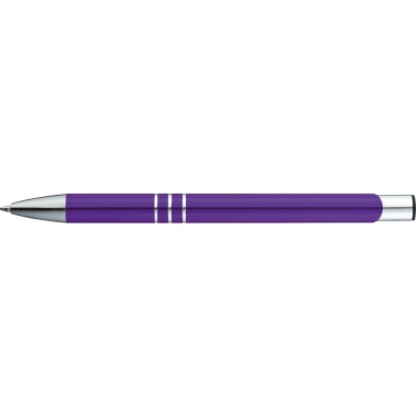 Logo trade promotional item photo of: Metal ballpen ASCOT