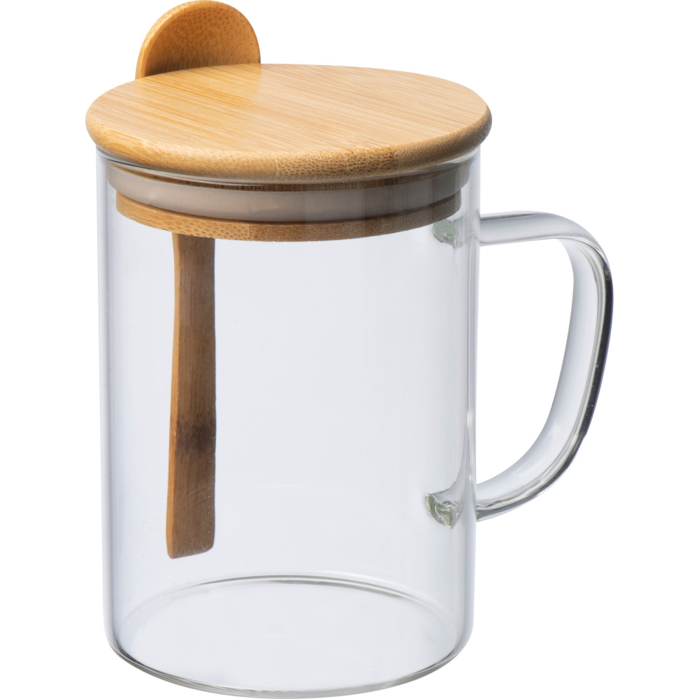 Logo trade business gift photo of: Glass mug JACKSON 420 ml