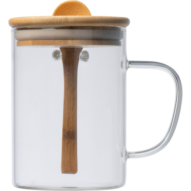 Logo trade corporate gifts picture of: Glass mug JACKSON 420 ml