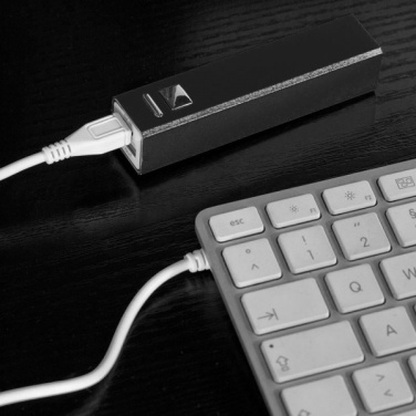 Logotrade promotional gift image of: Metal power bank PORT HOPE 2200mAh