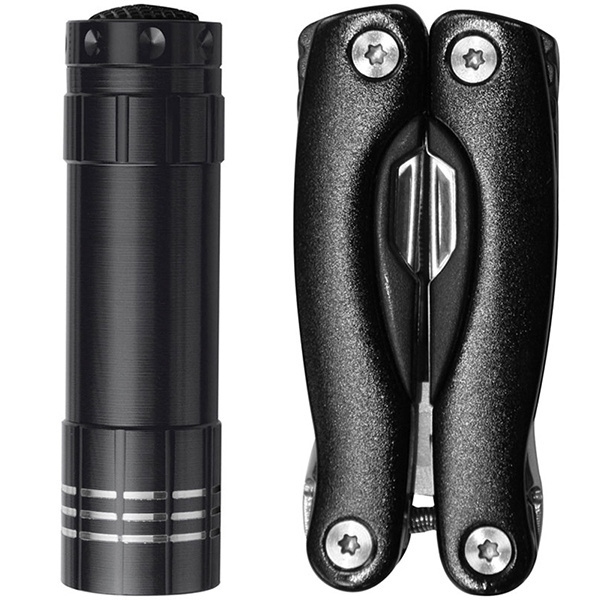 Logo trade promotional items image of: Set torch and multitool OAKLAND