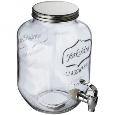 Logo trade promotional merchandise image of: Set drink dispenser and glasses ACAPULCO