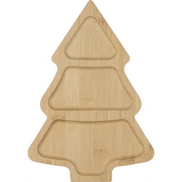 Logo trade business gifts image of: Bamboo snack tray LOUISVILLE
