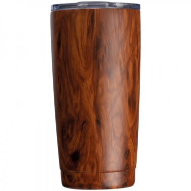 Logotrade promotional gifts photo of: Stainless steel mug with wooden look COSTA RICA 550 ml