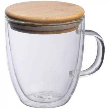 Logotrade business gift image of: Double-walled glass cup GERTHE 350 ml