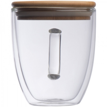 Logo trade corporate gift photo of: Double-walled glass cup GERTHE 350 ml