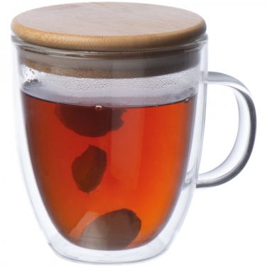 Logo trade promotional items picture of: Double-walled glass cup GERTHE 350 ml