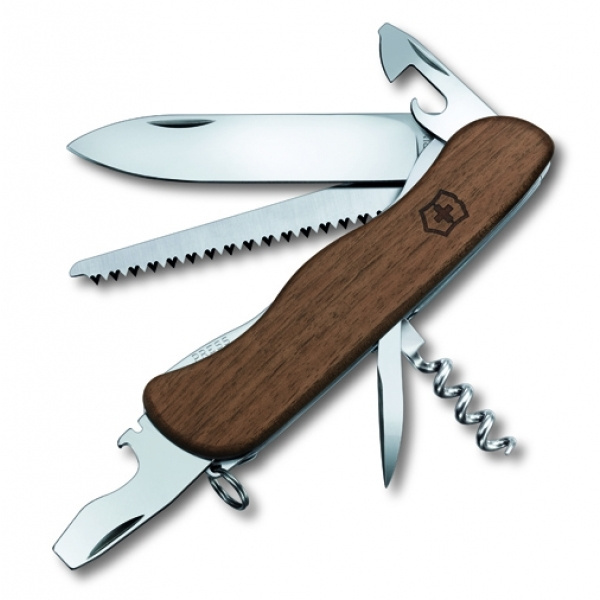Logo trade advertising products picture of: Pocket knife Forester wooden Victorinox