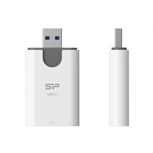 Logo trade corporate gifts picture of: MicroSD and SD card reader Silicon Power Combo 3.1