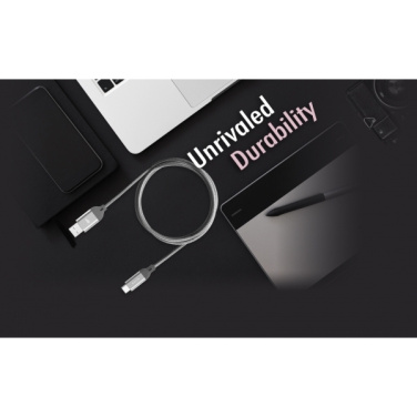 Logo trade promotional product photo of: Nylon data transfer cable LK30 Type - C Quick Charge 3.0