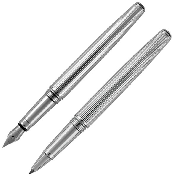 Logo trade promotional giveaways picture of: Writing set fountain pen & roller CHRISTOPHE Pierre Cardin