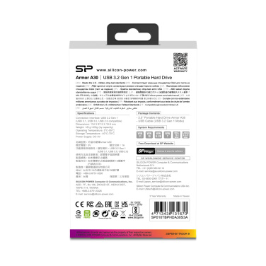 Logotrade business gift image of: Hard Disc Silicon Power Armor A30 1TB