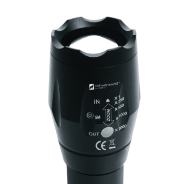 Logo trade corporate gifts picture of: Flashlight DELGADA Schwarzwolf