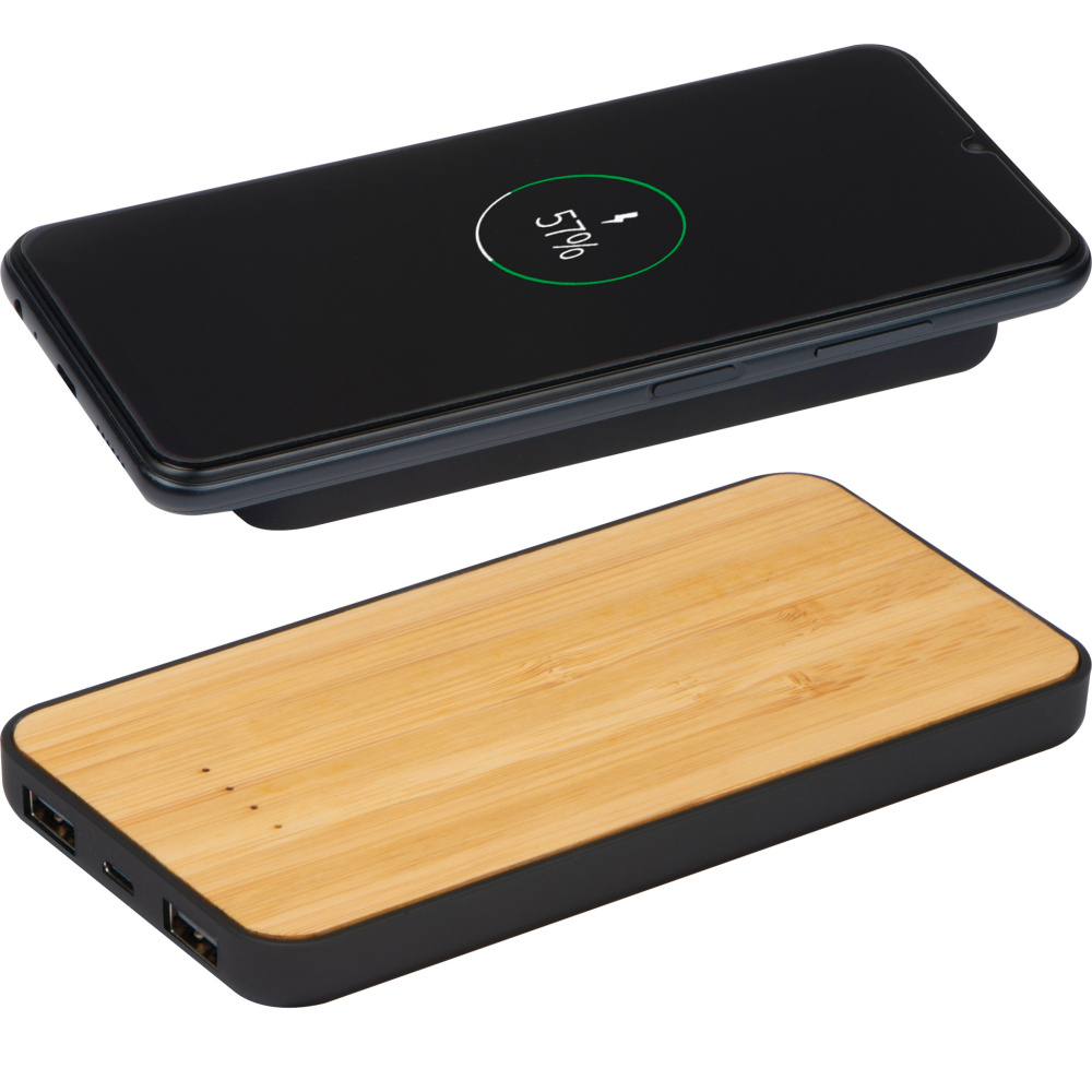 Logotrade promotional items photo of: Wireless charger and powerbank 8000 mAh MILAN