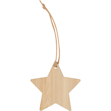 Logo trade advertising products image of: Bamboo star pendant FOGGIA