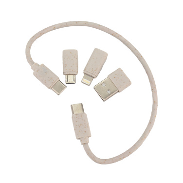Logotrade advertising product image of: 4in1 cable in wooden case, LH-ZM01