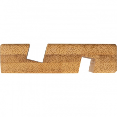 Logo trade business gift photo of: Bamboo smartphone holder SAN SEBASTIAN