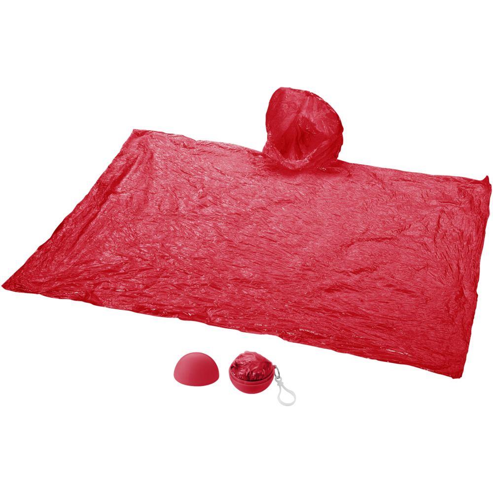Logotrade advertising product picture of: Xina rain poncho in storage ball with keychain