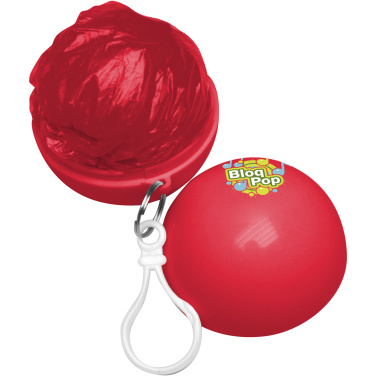 Logo trade promotional product photo of: Xina rain poncho in storage ball with keychain