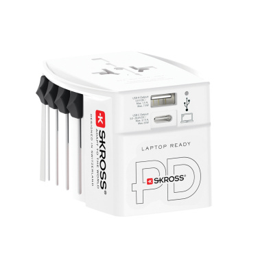 Logotrade business gift image of: SKROSS World Travel Adapter MUV 65W PD with USB C Cable