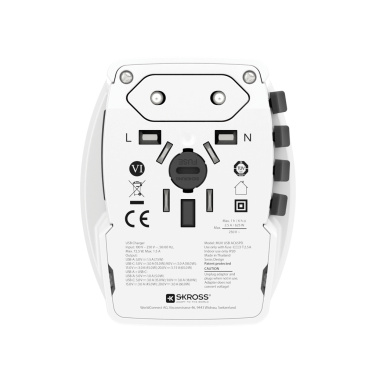 Logo trade business gift photo of: SKROSS World Travel Adapter MUV 65W PD with USB C Cable