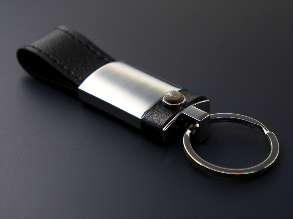 Logotrade promotional giveaway picture of: Striped Flint Keyring 1292095