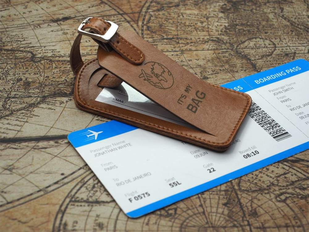 Logo trade corporate gift photo of: Luggage tag 1155119