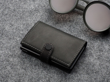 Logo trade promotional giveaways image of: RFID wallet - Hunter Leather 2109284